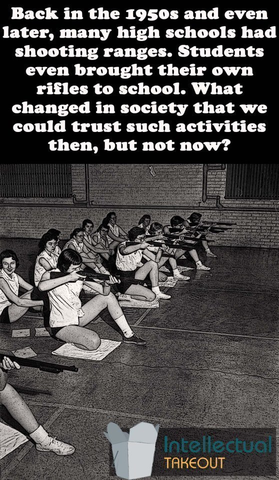 In the 1950s and Even Later Many High Schools Had Shooting Ranges