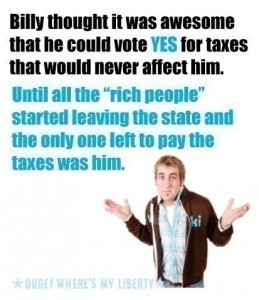 Billy Thought It Was Awesome That He Could Vote Yes for Taxes That Would Never Affect Him.
