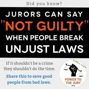 Jurors Can Say "Not Guilty" when People Break Unjust Laws