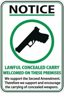 Lawful Concealed Carry Welcomed on These Premises