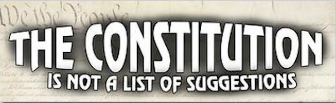 Constitution is Not a List of Suggestions