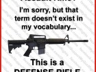 This is a Defense Rifle