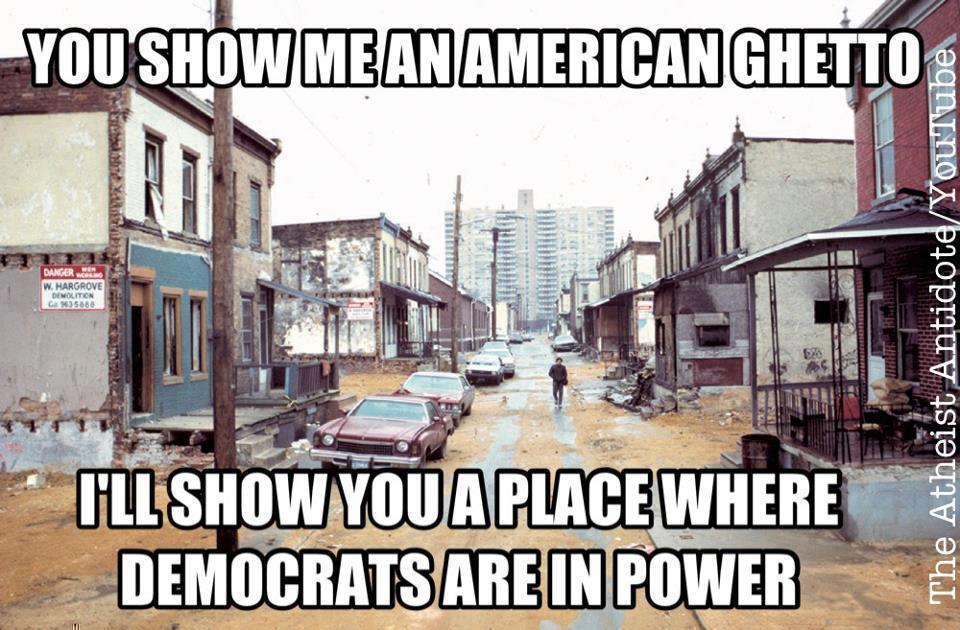 You Show Me an American Ghetto I'll Show You a Place Where Democrats Are in Power