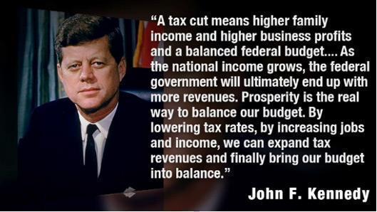A Tax Cut Means Higher Family Income and Higher Business Profits and a Balanced Federal Budget...
