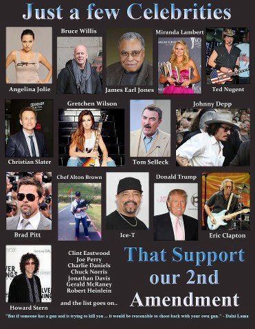 Just a Few Celebrities That Support Our 2nd Amendment